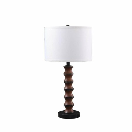 ORE INTERNATIONAL 27.5 in. Coastal Littoral Wood Insp Modern Table Lamp HBL2600